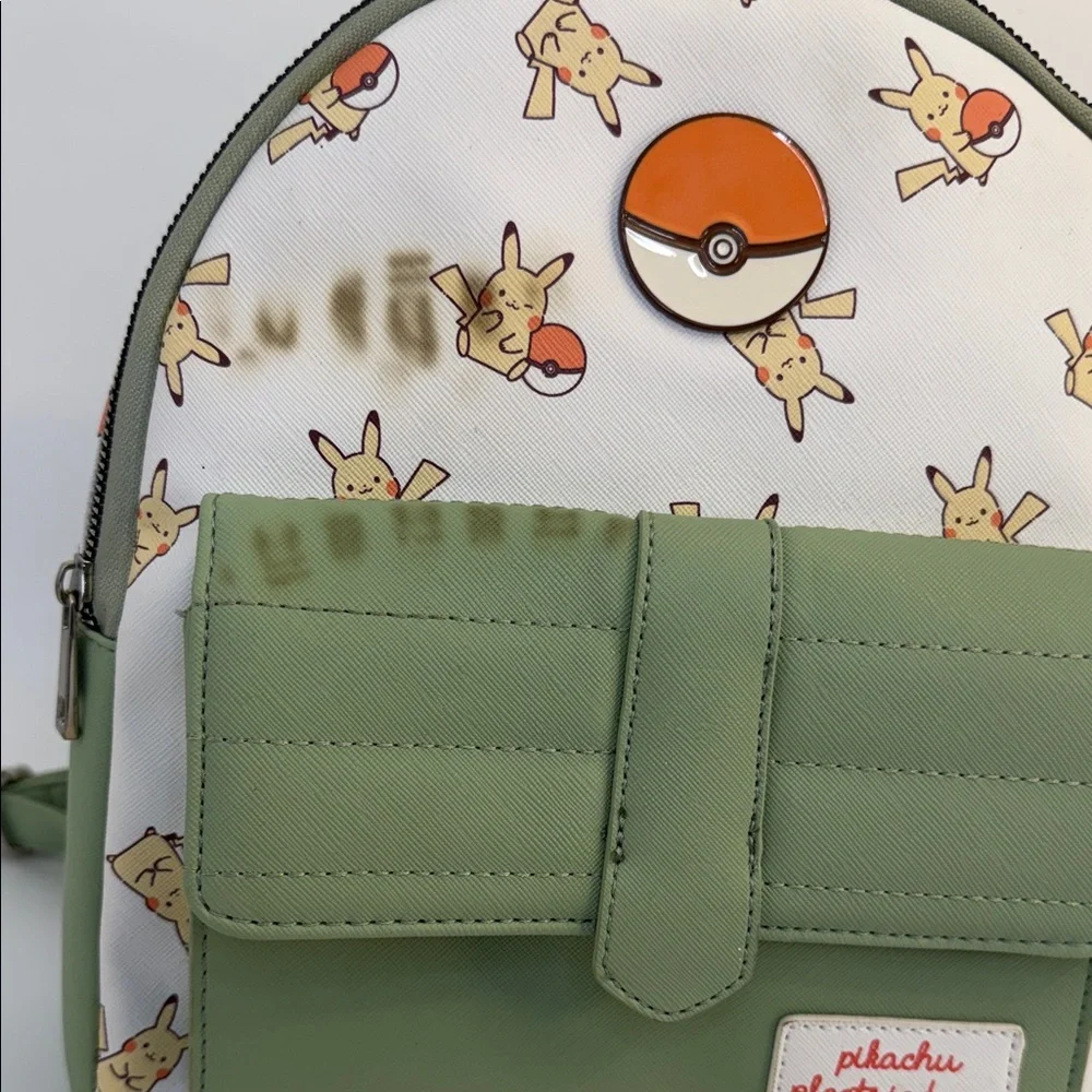 Pokemon Pikachu Kids‎ Backpack - Green and White